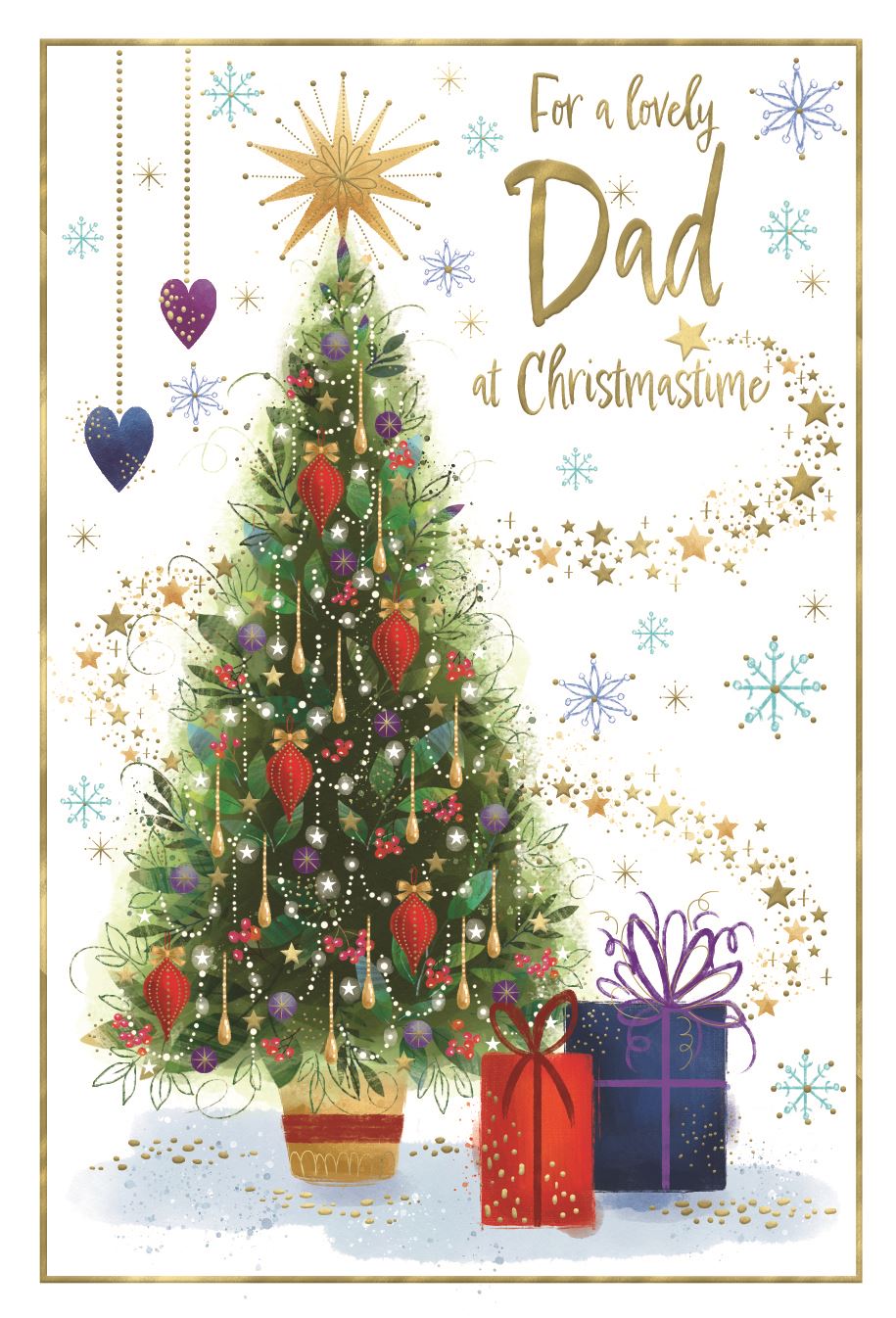 Dad, tree - Christmas card