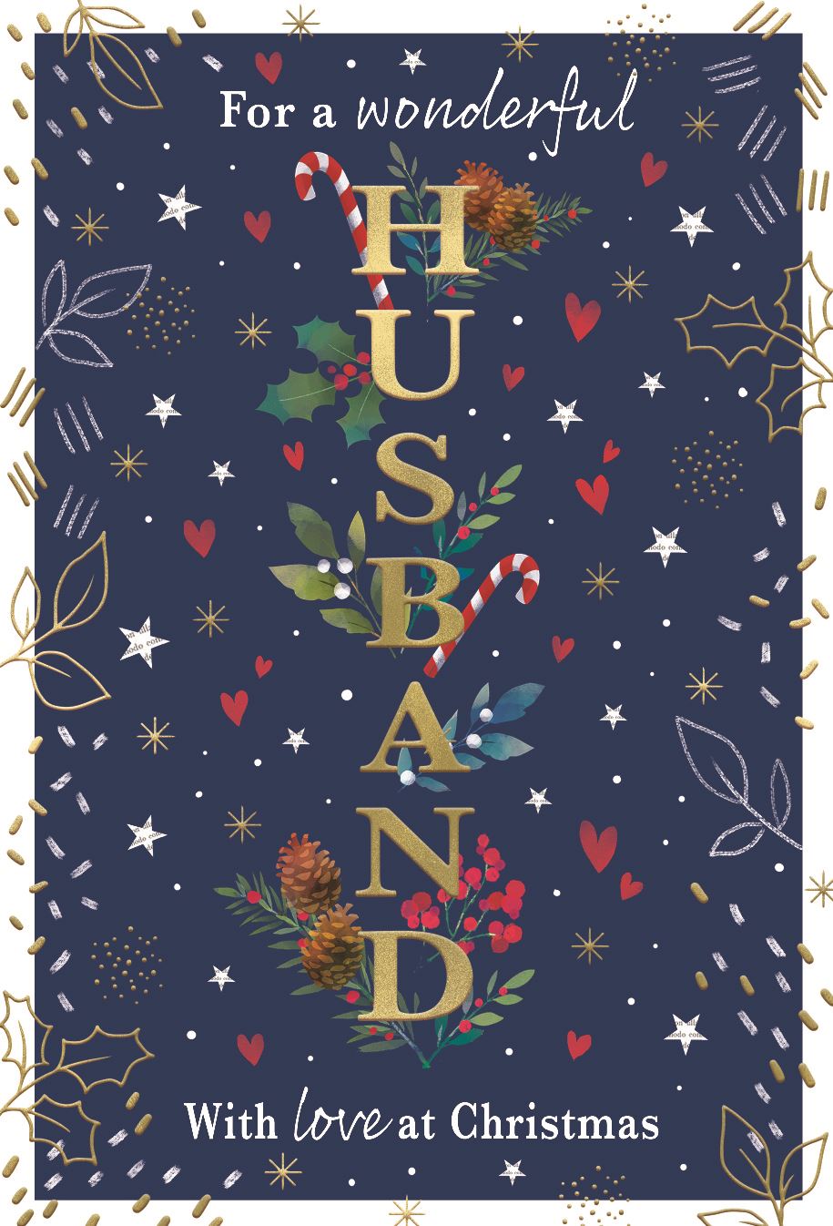 Husband, sentiment - Christmas card