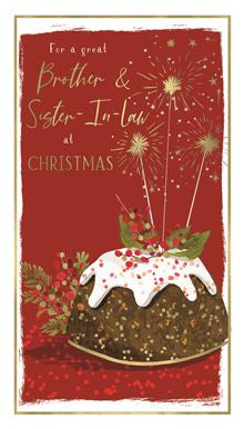 Brother and Sister-in-law, pud - Christmas card