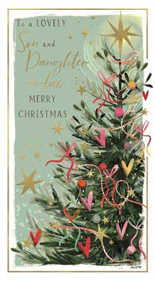 Son & Daughter-in-law, tree - Christmas card