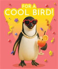 Cool bird, penguin - birthday card