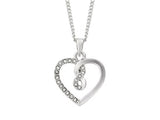 Rhodium Infinity Heart Necklace - Indulgence Jewellery