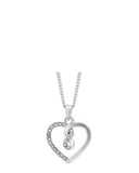 Rhodium Infinity Heart Necklace - Indulgence Jewellery