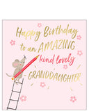 Amazing Grandaughter - birthday card
