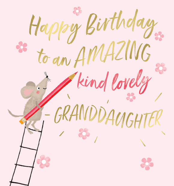 Amazing Grandaughter - birthday card