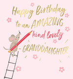 Amazing Grandaughter - birthday card