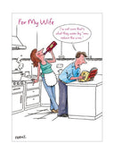 For my Wife, reducing the wine - Birthday card