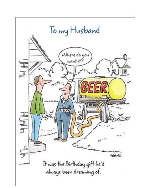 Husband, hope you get the birthday gift you've been dreaming of - Birthday card