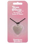 Rose Quartz heart pendant - Gemstone jewellery