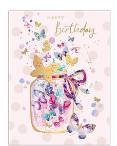 Butterfly jar  - Birthday card