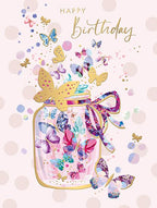 Butterfly jar  - Birthday card