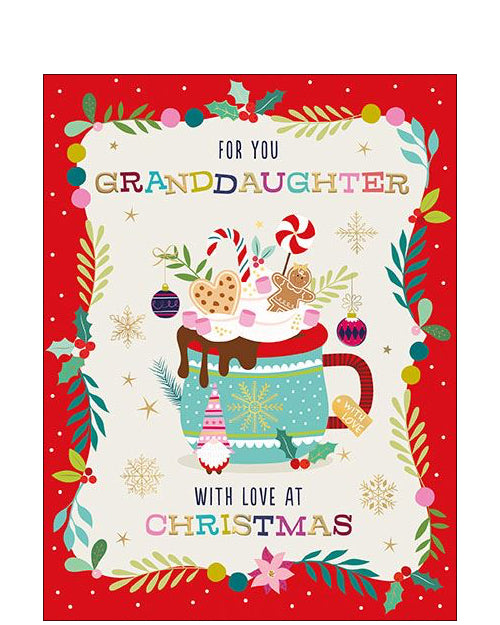 For you Granddaughter Christmas card