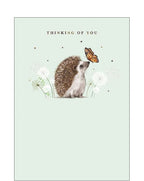 Hedgehog & Butterfly - Thinking of You Card