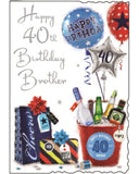 Brother on your 40th Birthday - Jonny Javelin cards