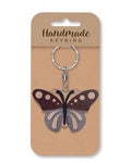 Butterfly 1 wooden keyring