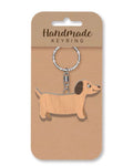 Dachshund dog - Wooden Keyring