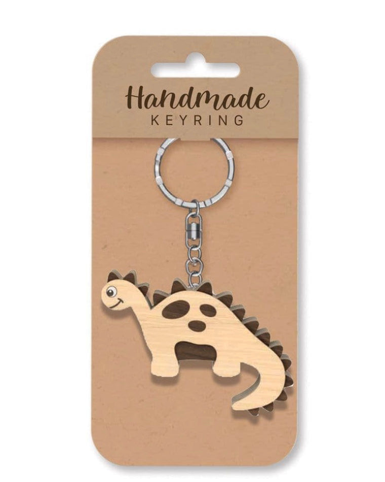Dinosaur wooden keyring