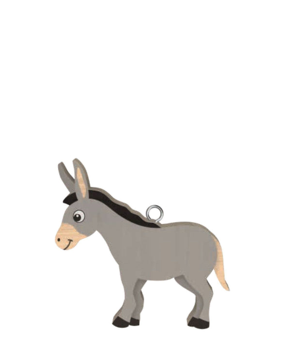 Donkey wooden keyring