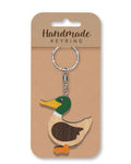Duck wooden keyring