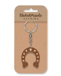 Horseshoe wooden keyring