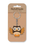 Owl 3  wooden keyring