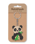 Panda wooden keyring