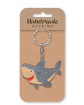 Shark wooden keyring