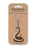 Snake  wooden keyring
