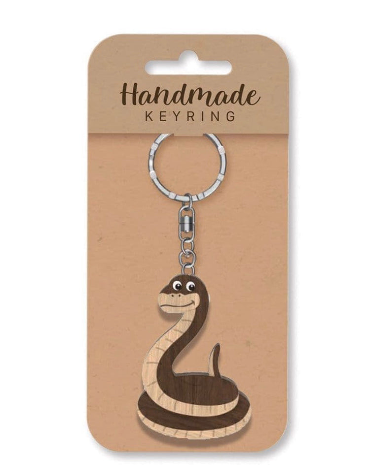 Snake  wooden keyring