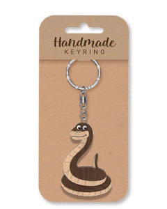 Snake  wooden keyring