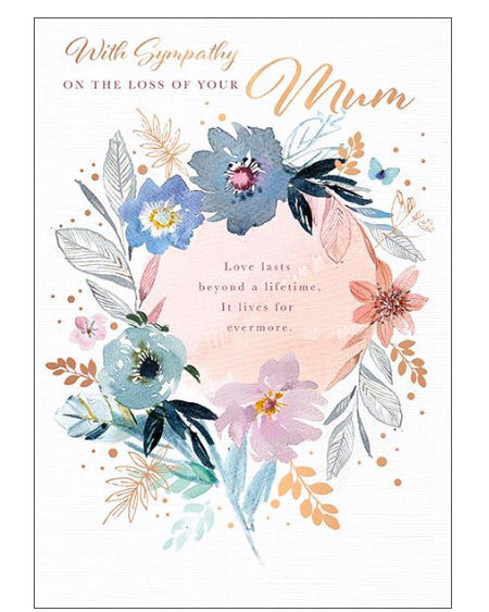 On the sad loss of your Mum - Sympathy card