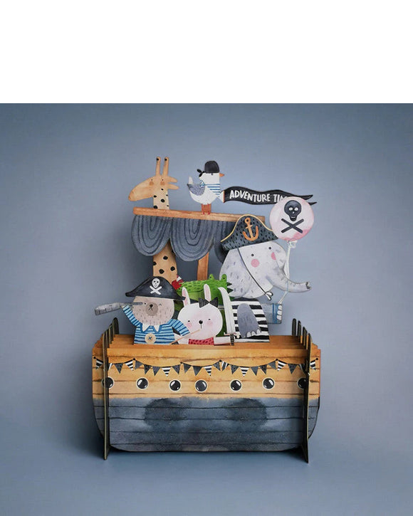 Pirate ship - 3d pop-up card