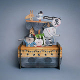 Pirate ship - 3d pop-up card