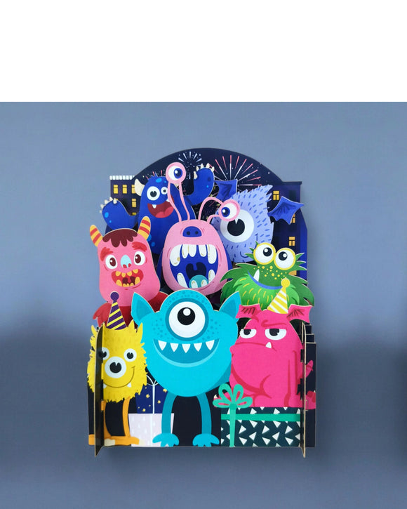 Monsters - 3d pop-up card