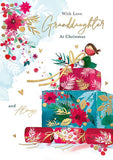 With love, Granddaughter Christmas card