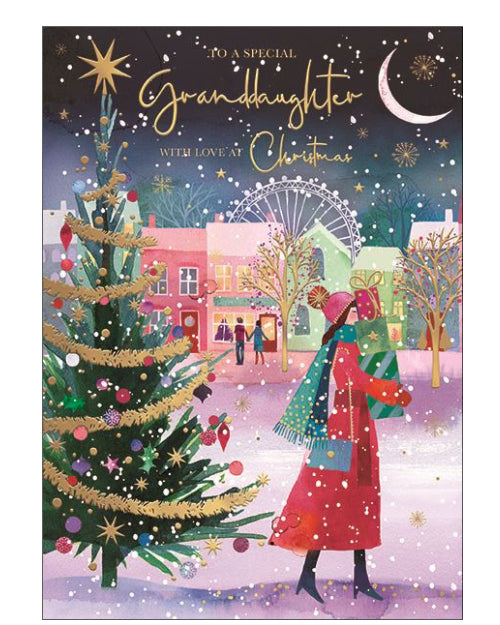Special Granddaughter Christmas card