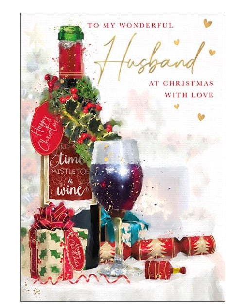 Wonderful Husband Christmas card