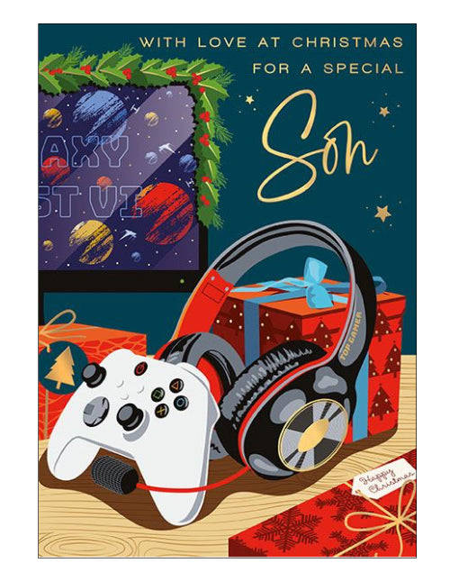 Gamer Son Christmas card