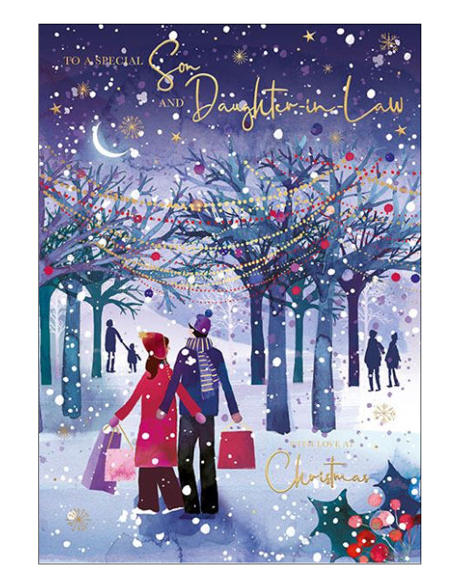 Son & Daughter In Law Christmas card