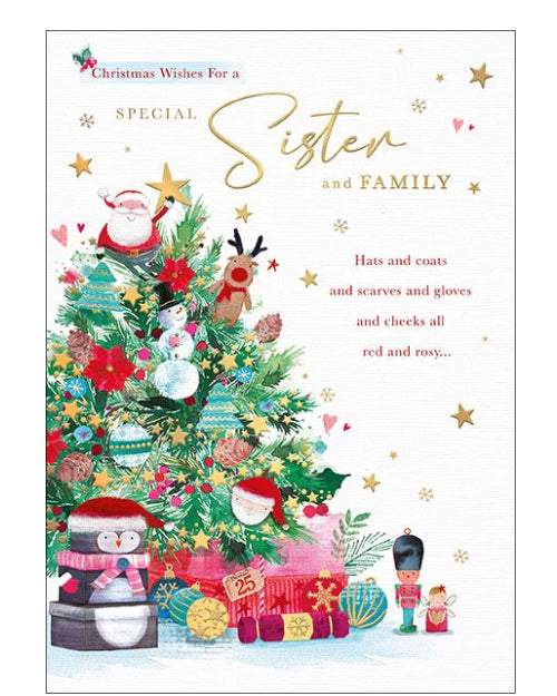 Sister & Family Christmas card