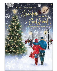 Grandson & Girlfriend Christmas card