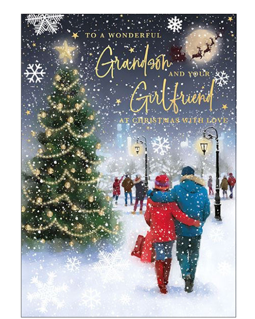 Grandson & Girlfriend Christmas card