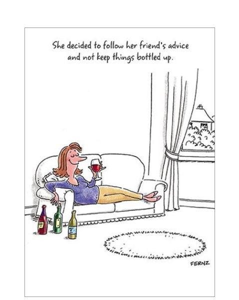 Don't keep things bottled up - Birthday card