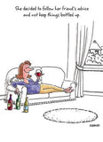 Don't keep things bottled up - Birthday card
