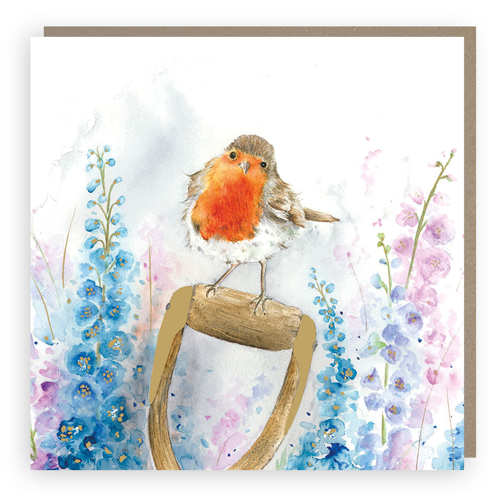 'Rosie Robin' by Sarah Reilly  - Blank greetings card