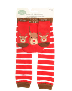 Reindeer Christmas leggings & socks set - Ziggle Baby