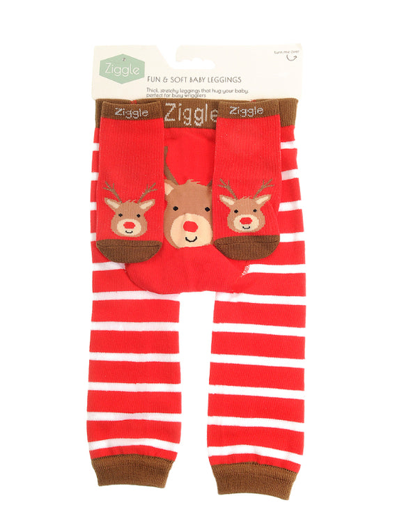 Reindeer Christmas leggings & socks set - Ziggle Baby