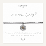 Surprise your auntie with this delightful bracelet. Featuring silver-colored beads and a delicate daisy charm in both silver and gold, it's the perfect gift for birthdays, mother's day, or any occasion. Packaged on a snow-white coloured card with silver text that reads "I'd say you've been like a mom to me but that would be a lie. You let me do things that she never allows and don't nag. So you are even better."