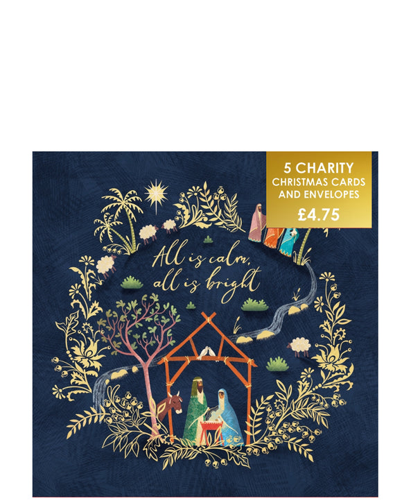 All is calm, all is bright - Pack of 5 charity Christmas cards