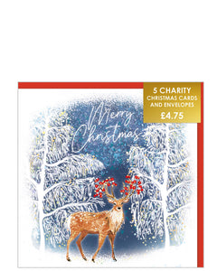 Nordic stag - Pack of 5 charity Christmas cards